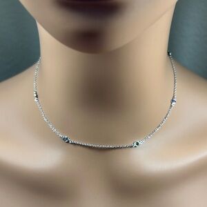 925 Sterling Silver Necklace with Multicolor Stones